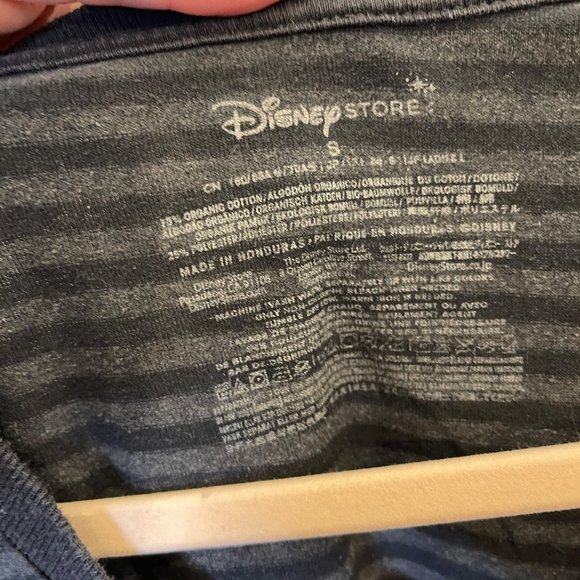 Disney Graphic Tee Heart Minnie & Mickey Together Since 1928 T-Shirt S Striped V - Picture 8 of 12